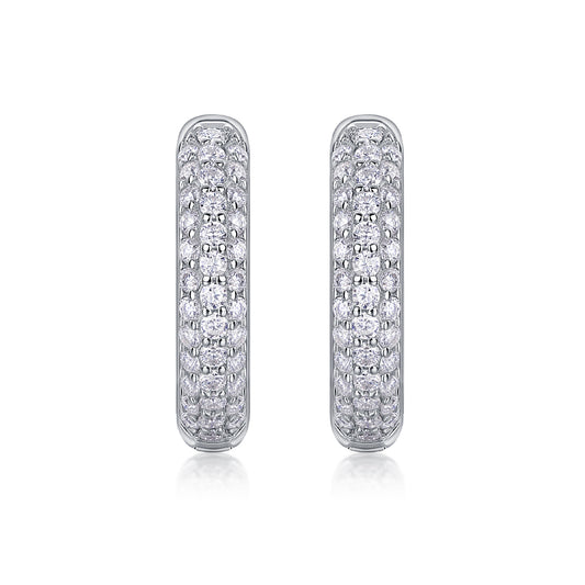 Corner Star Diamond Set Moissanite Silver Earrings Luxury Fashion Diamond Earrings Stud Earrings